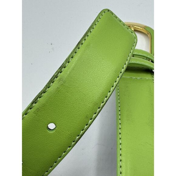 Vintage 90\'s Y2K Green Leather Dress Belt Sz 95 / 38 Industries Du Cuir France main image 4